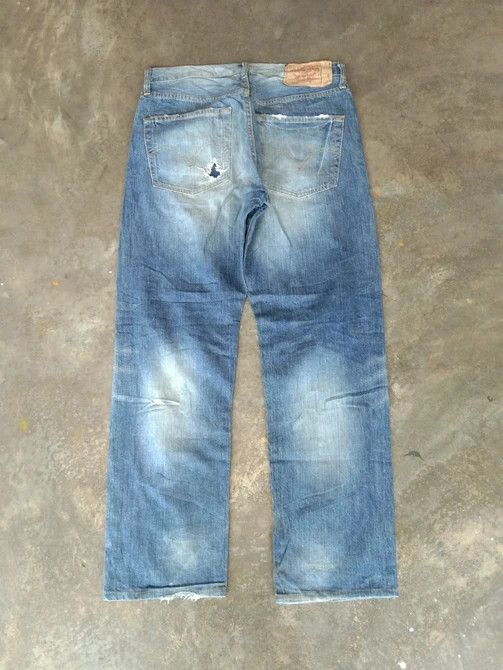 Levi's Vintage Levi's 501 Straight Leg Distressed Jeans 31x30 Size US 31 - 2 Thumbnail
