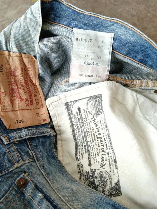 Levi's Vintage Levi's 501 Straight Leg Distressed Jeans 31x30 Size US 31 - 9 Thumbnail