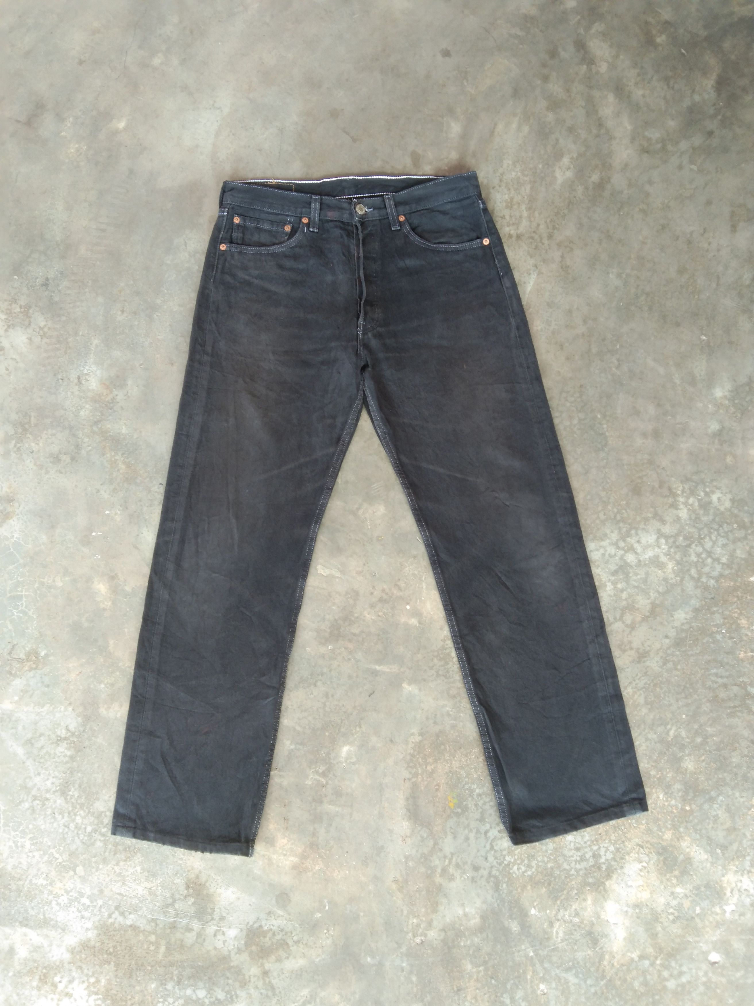 Levi's 90s Vintage Levi's 501 Black Made In USA Jeans 32x30 Size US 32 / EU 48 - 1 Thumbnail