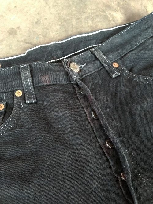 Levi's 90s Vintage Levi's 501 Black Made In USA Jeans 32x30 Size US 32 / EU 48 - 9 Thumbnail