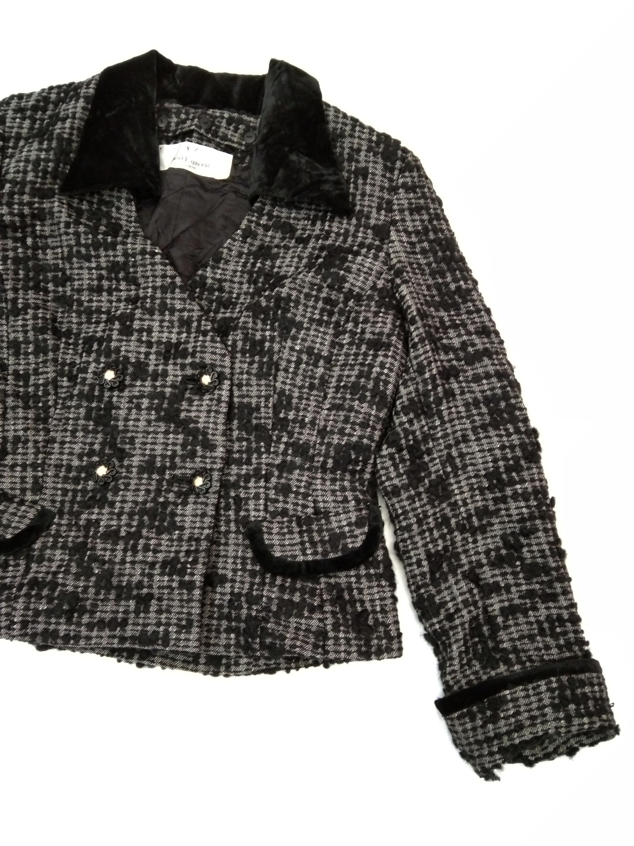 Karl Lagerfeld Karl Lagerfeld Monogram Blazer Size S / US 4 / IT 40 - 3 Thumbnail
