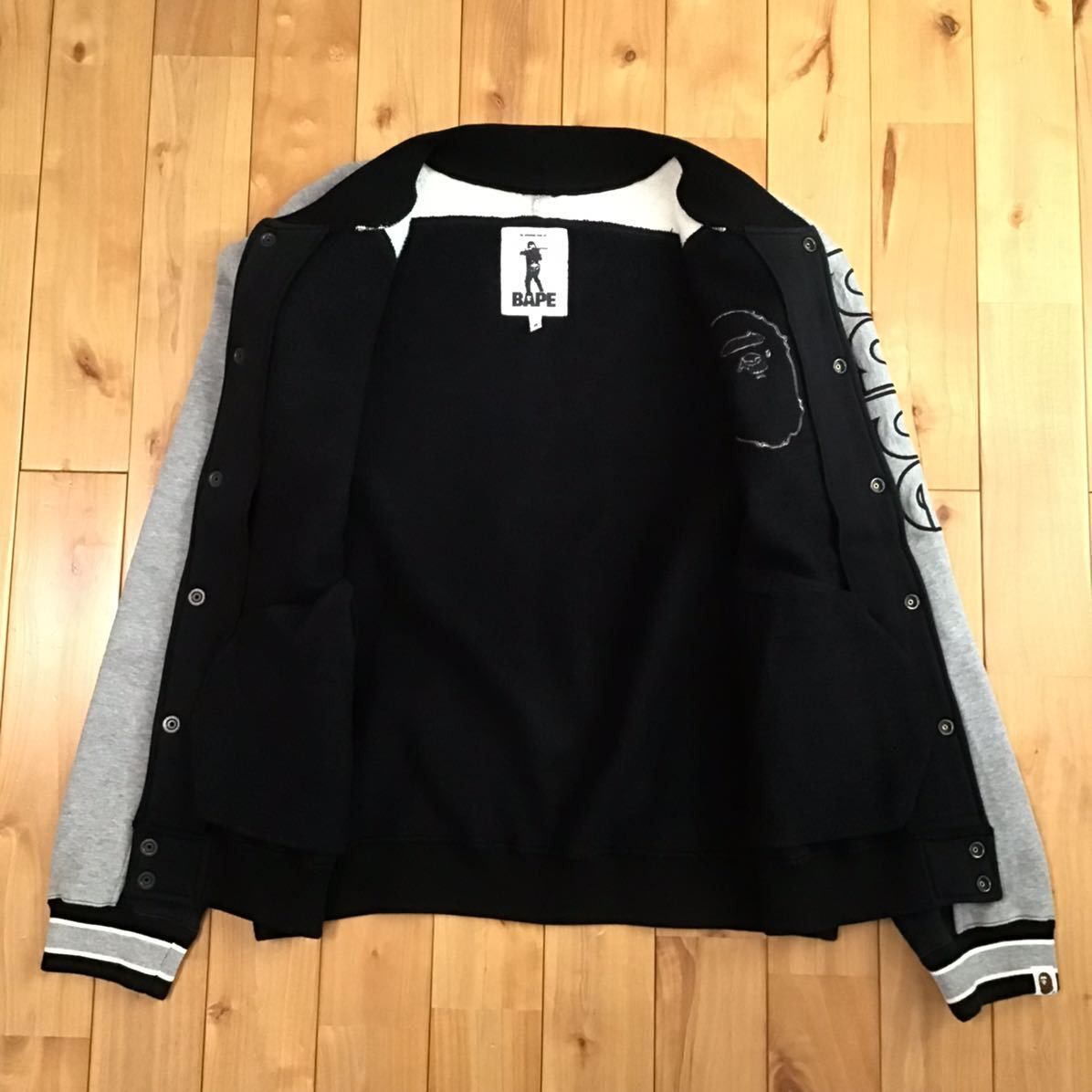 Bape BAPE HEAD LOGO sweat varsity jacket a bathing ape Size US M / EU 48-50 / 2 - 6 Thumbnail