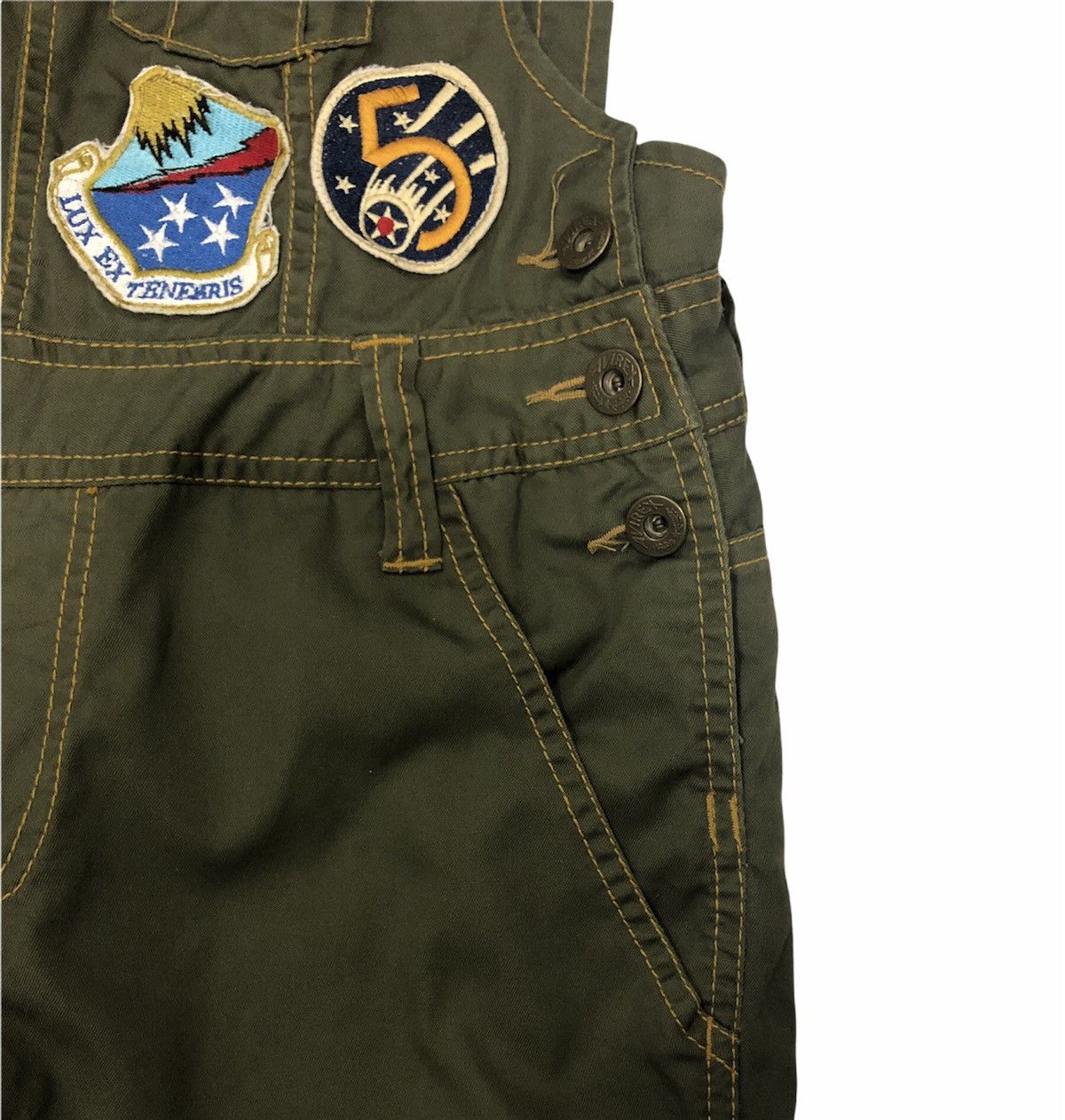 Avirex Avirex Military Green Utility Overalls with Patches - Size S Size US 29 - 3 Thumbnail