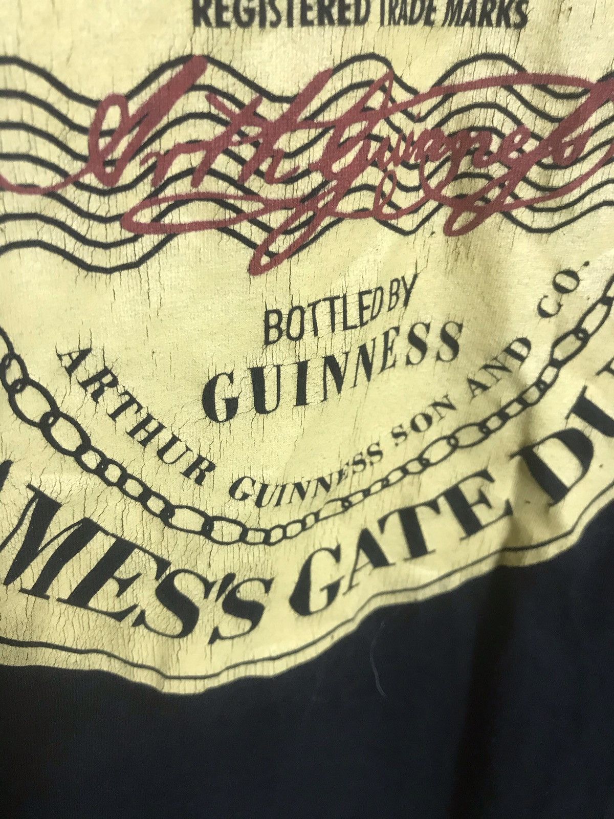 Vintage Vintage Guinness big logo t-shirt Size US L / EU 52-54 / 3 - 5 Thumbnail