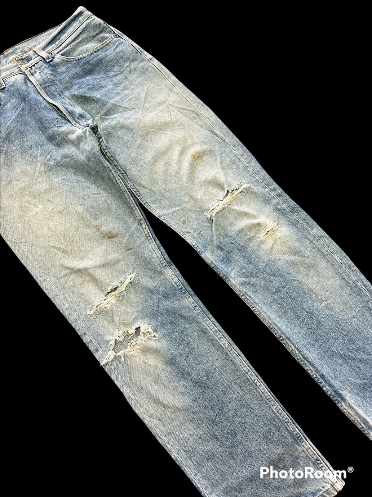 Levi's × Vintage Vintage Levis 501 Washers Thrashed Grunge Denim Pants Size US 31 - 4 Thumbnail