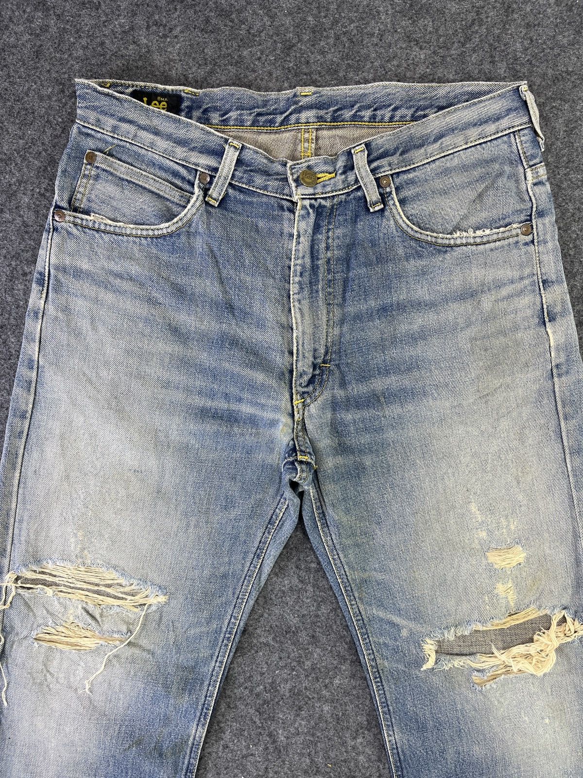 Lee Lee Rider Distressed Jeans J797 Size US 32 / EU 48 - 3 Thumbnail