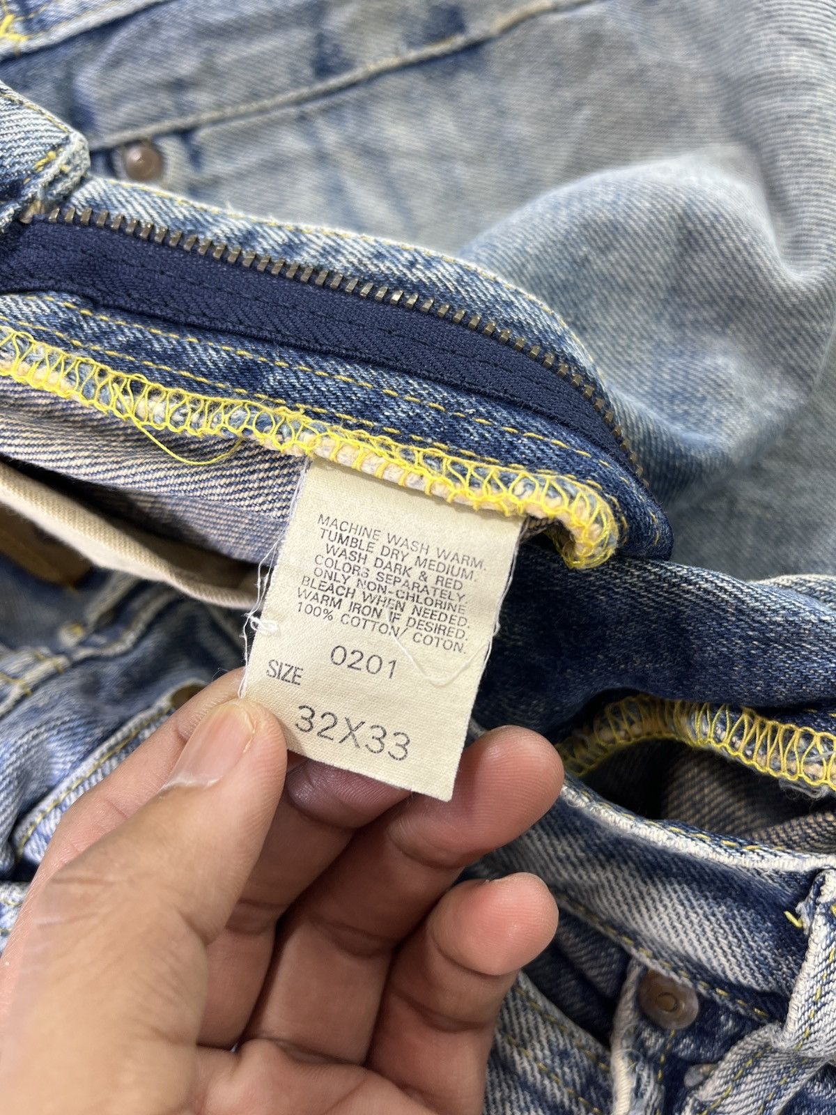 Lee Lee Rider Distressed Jeans J797 Size US 32 / EU 48 - 9 Thumbnail