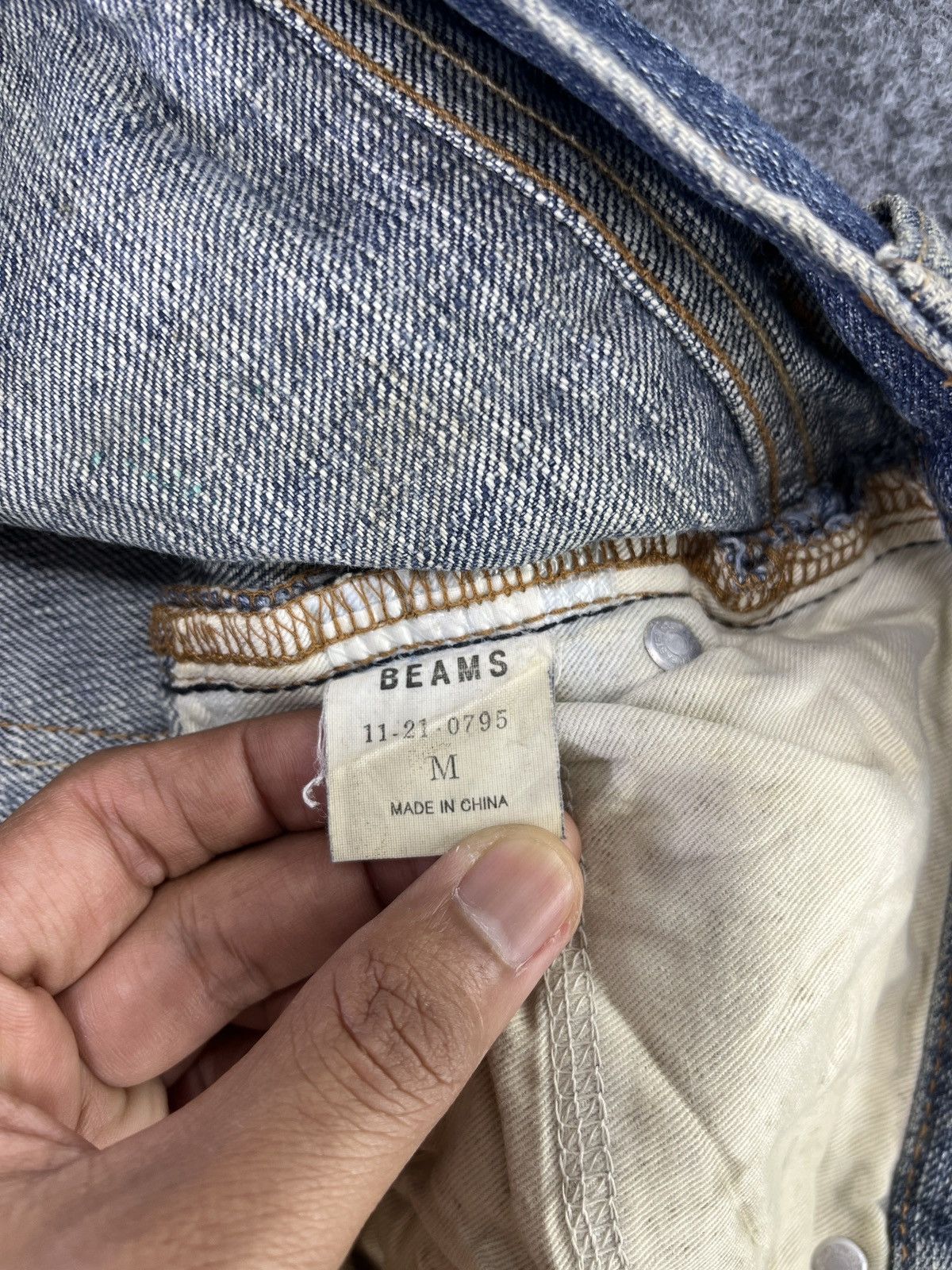 Beams Plus Beams Plus Distressed Jeans Rusty Denim - J791 Size US 34 / EU 50 - 8 Thumbnail