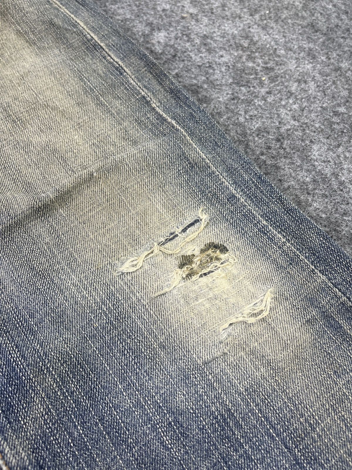 Beams Plus Beams Plus Distressed Jeans Rusty Denim - J791 Size US 34 / EU 50 - 12 Thumbnail