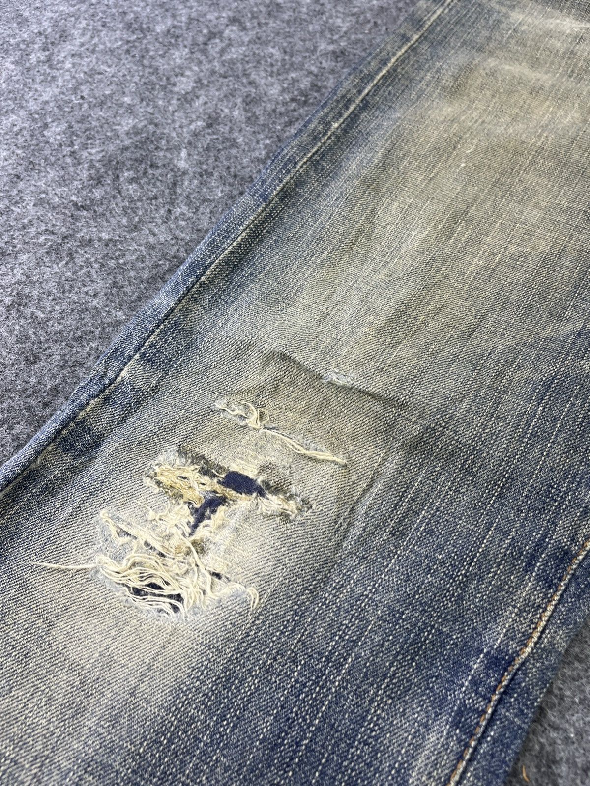 Beams Plus Beams Plus Distressed Jeans Rusty Denim - J791 Size US 34 / EU 50 - 11 Thumbnail