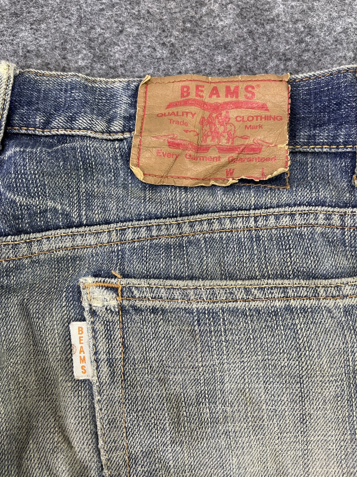 Beams Plus Beams Plus Distressed Jeans Rusty Denim - J791 Size US 34 / EU 50 - 14 Thumbnail