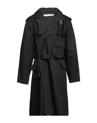 image of Off White Double Breasted Pea Coat In Black, Men's (Size Medium)