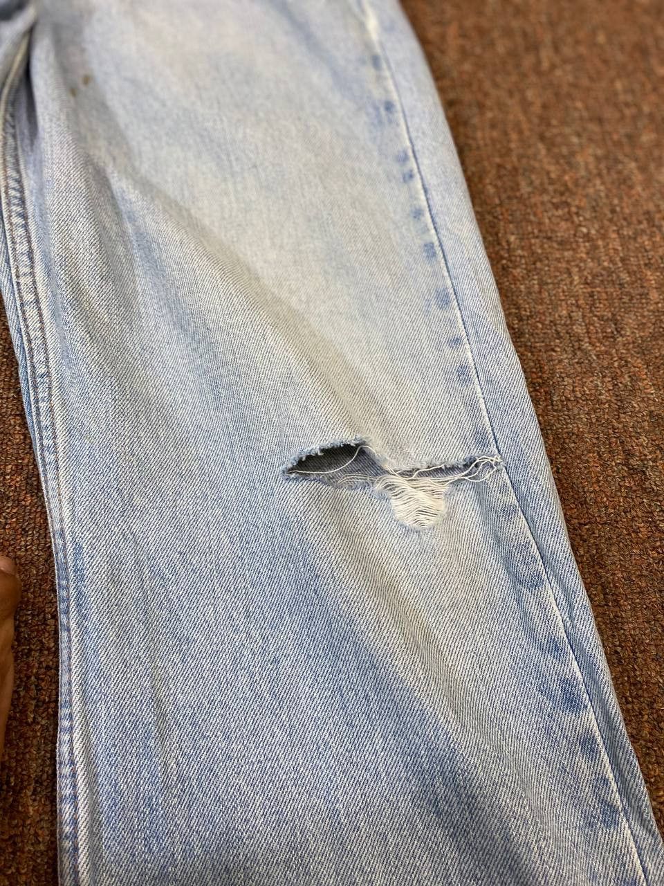 Levi's levis 505 regular fit distressed denim Size US 33 - 10 Thumbnail