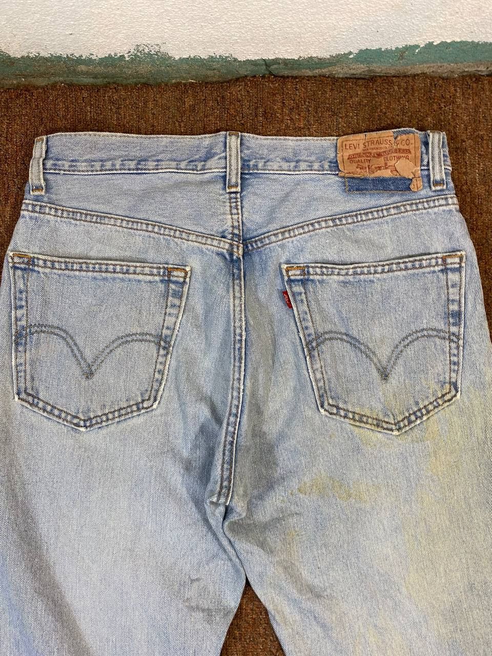 Levi's levis 505 regular fit distressed denim Size US 33 - 4 Thumbnail