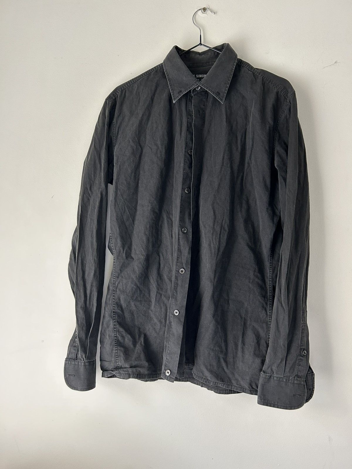 image of Raf Simons Aw1999 Black Shirt, Men's (Size Medium)