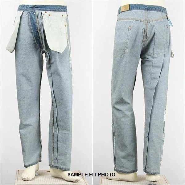 Levi's Vintage Clothing LVC 501XX 1955 50s Model Selvedge Big E Loose Straight Jean Size US 30 / EU 46 - 4 Thumbnail