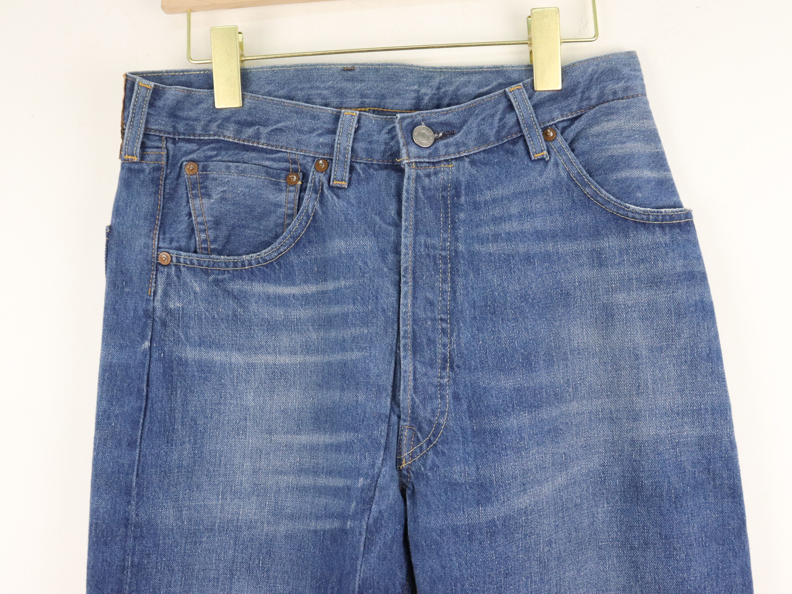 Levi's Vintage Clothing LVC 501XX 1955 50s Model Selvedge Big E Loose Straight Jean Size US 30 / EU 46 - 10 Thumbnail