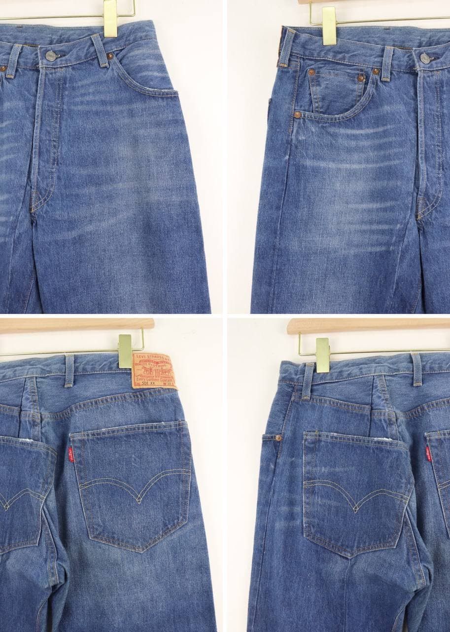Levi's Vintage Clothing LVC 501XX 1955 50s Model Selvedge Big E Loose Straight Jean Size US 30 / EU 46 - 6 Thumbnail