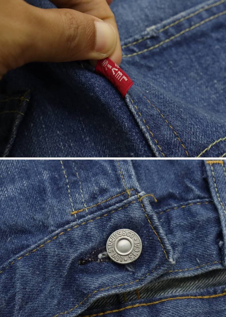 Levi's Vintage Clothing LVC 501XX 1955 50s Model Selvedge Big E Loose Straight Jean Size US 30 / EU 46 - 19 Thumbnail