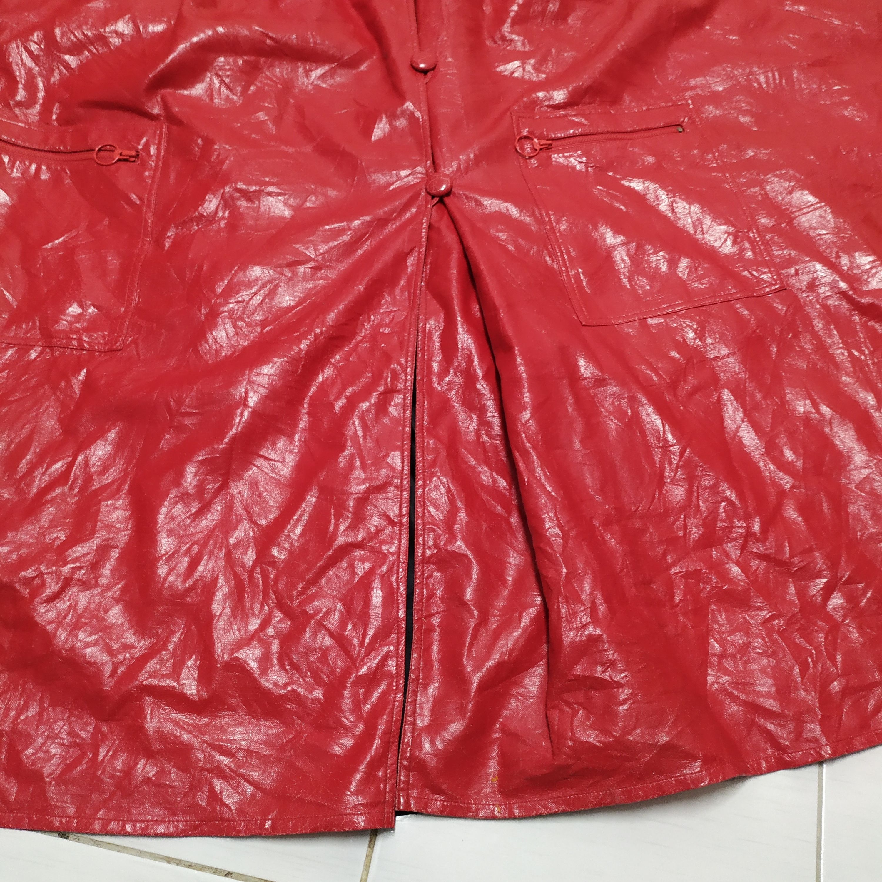 Japanese Brand Reversible RED & BLACK Leather Poncho #1388-58 Size US XXL / EU 58 / 5 - 13 Thumbnail