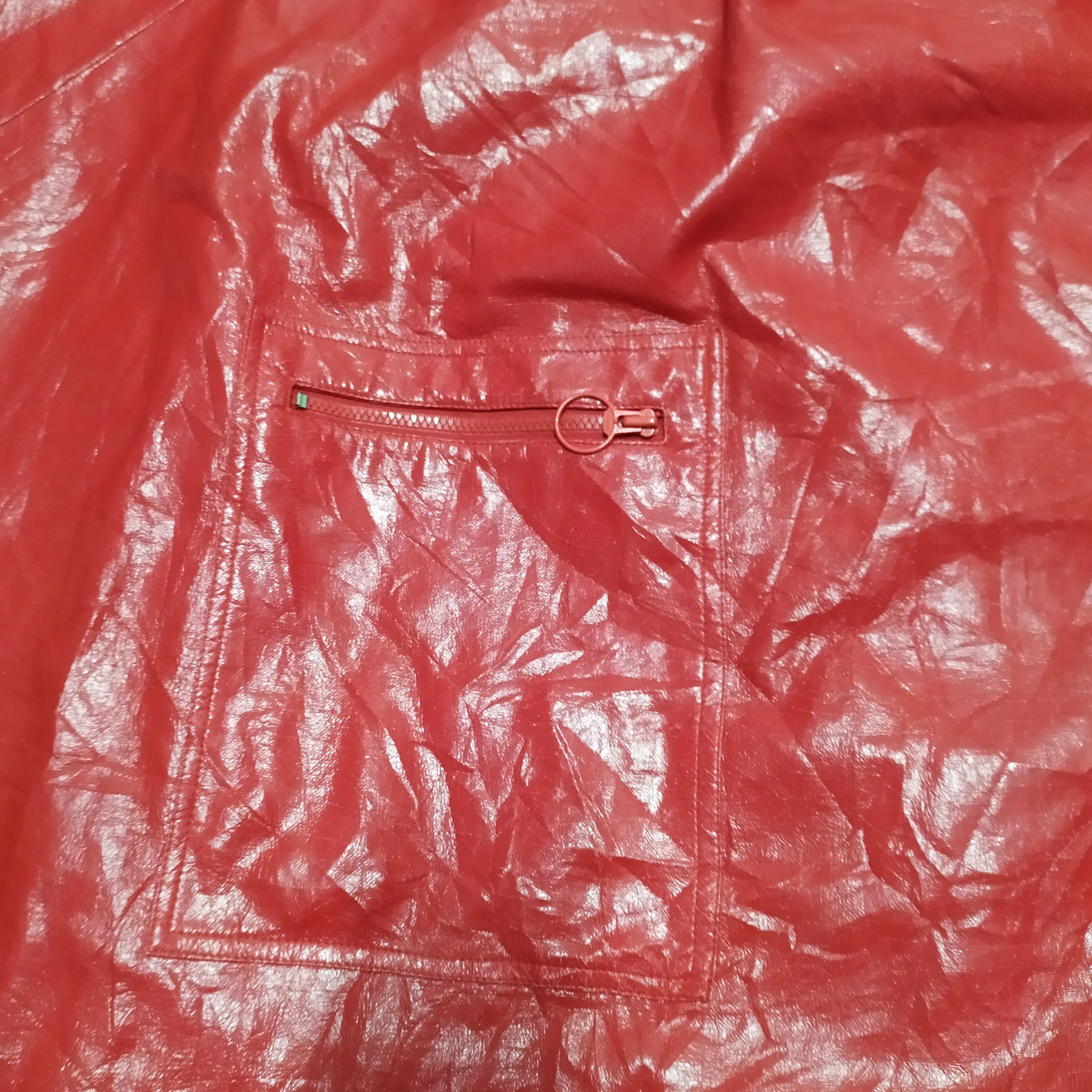 Japanese Brand Reversible RED & BLACK Leather Poncho #1388-58 Size US XXL / EU 58 / 5 - 15 Thumbnail
