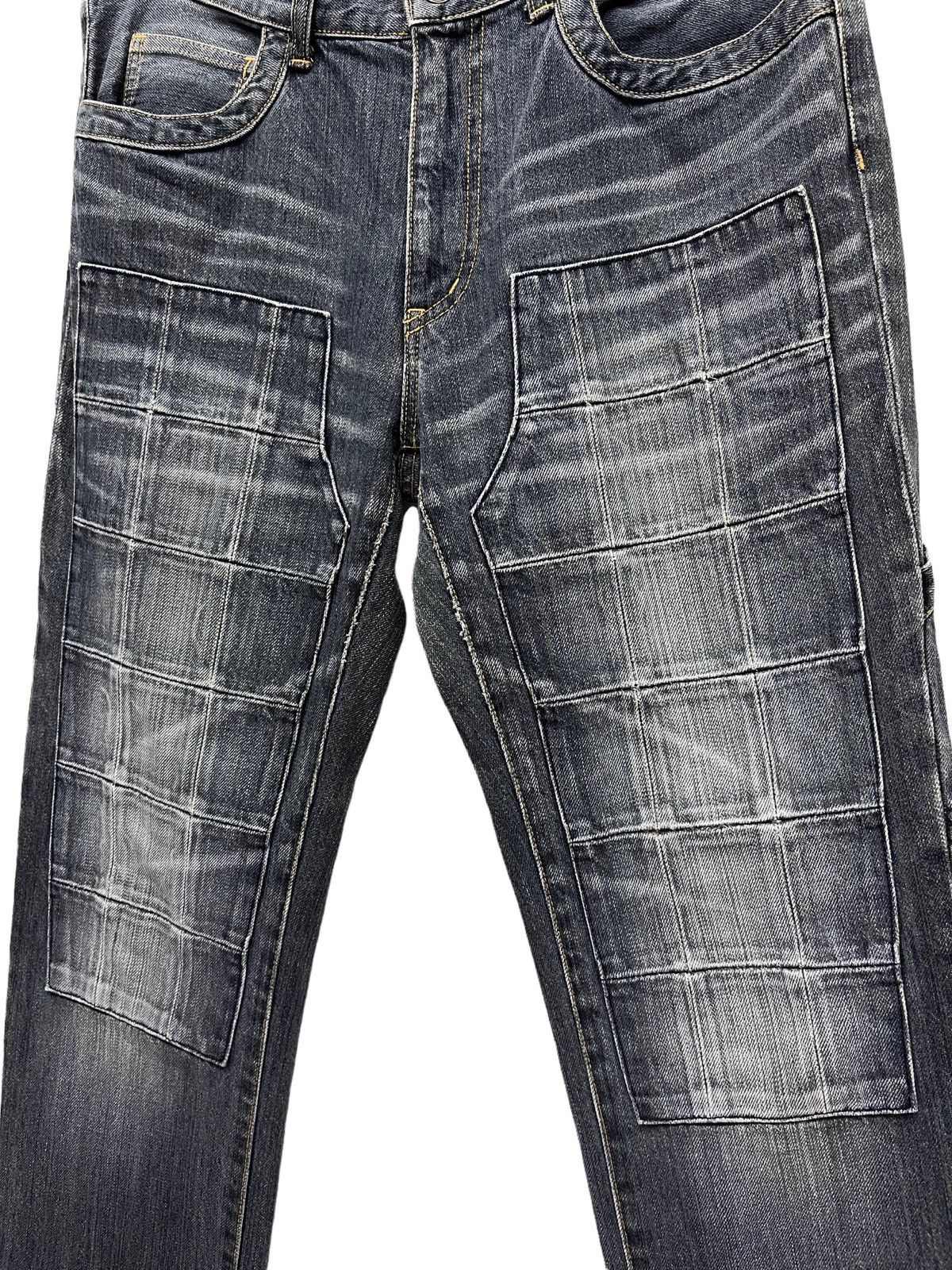 image of Hysteric Glamour Vintage Ozone Rocks Ozone Community Double Knee Street Denim in Blue (Size 32)