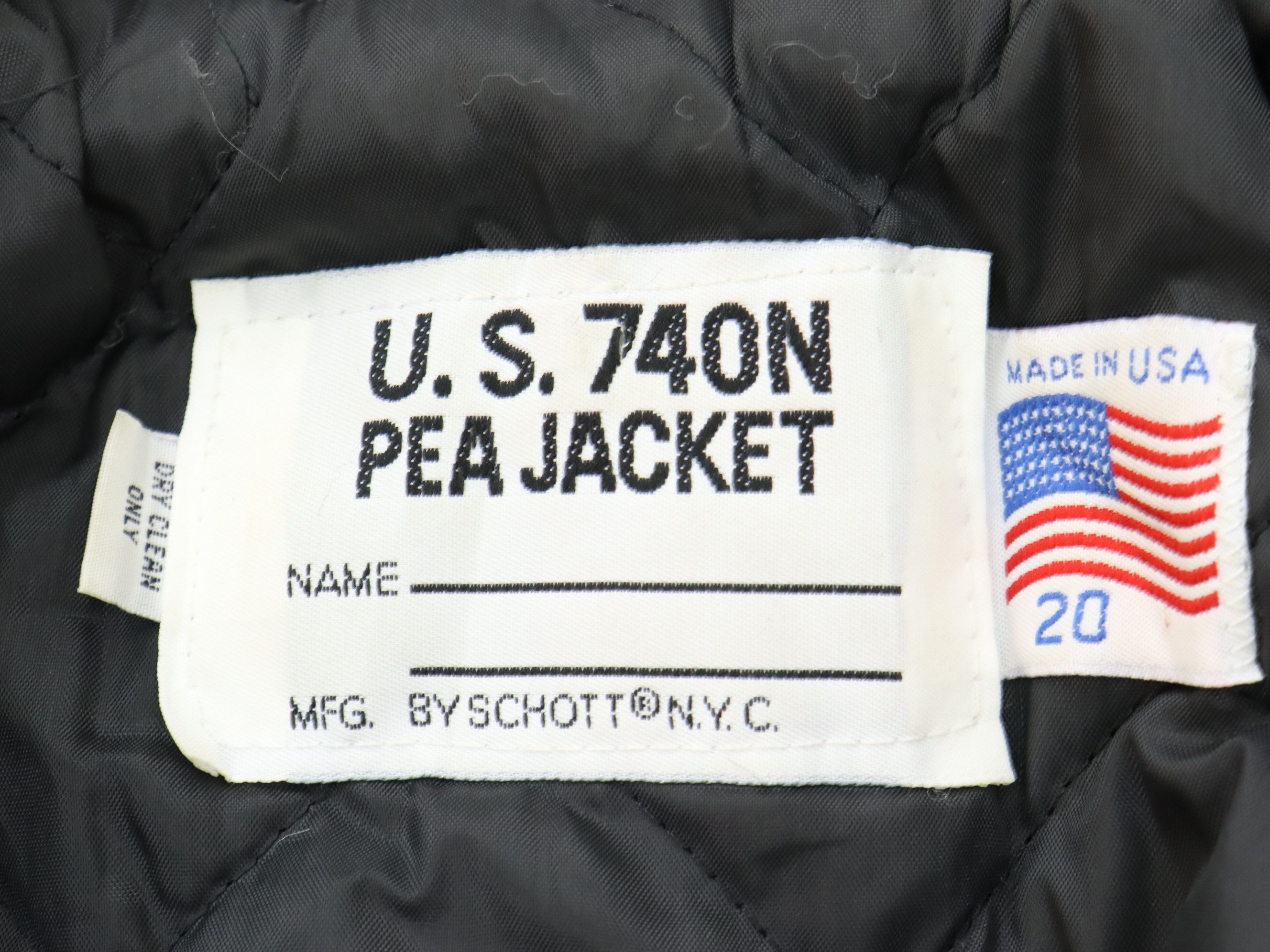 Schott Schott N.Y.C U.S 740N Wool Pea Coat Jacket MADE IN USA Size US M / EU 48-50 / 2 - 6 Thumbnail