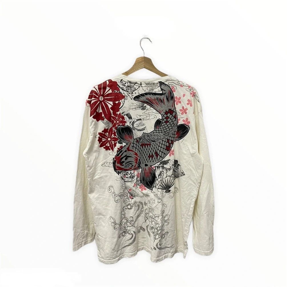 Japanese Brand × Vintage Japanese Fashion Fish Koi Big Logo Long Sleeve Size US XL / EU 56 / 4 - 1 Thumbnail
