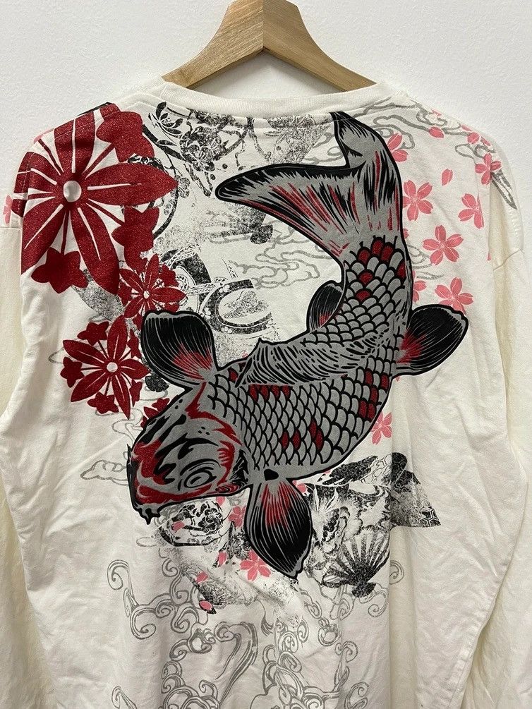 Japanese Brand × Vintage Japanese Fashion Fish Koi Big Logo Long Sleeve Size US XL / EU 56 / 4 - 2 Thumbnail
