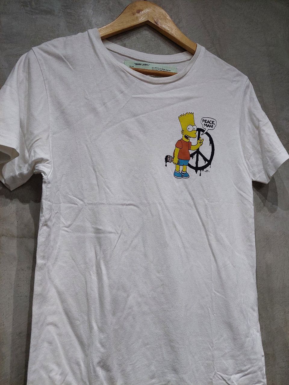 Off-White Off-White Bart Simpson Peace Arrows Tee Size US S / EU 44-46 / 1 - 3 Thumbnail
