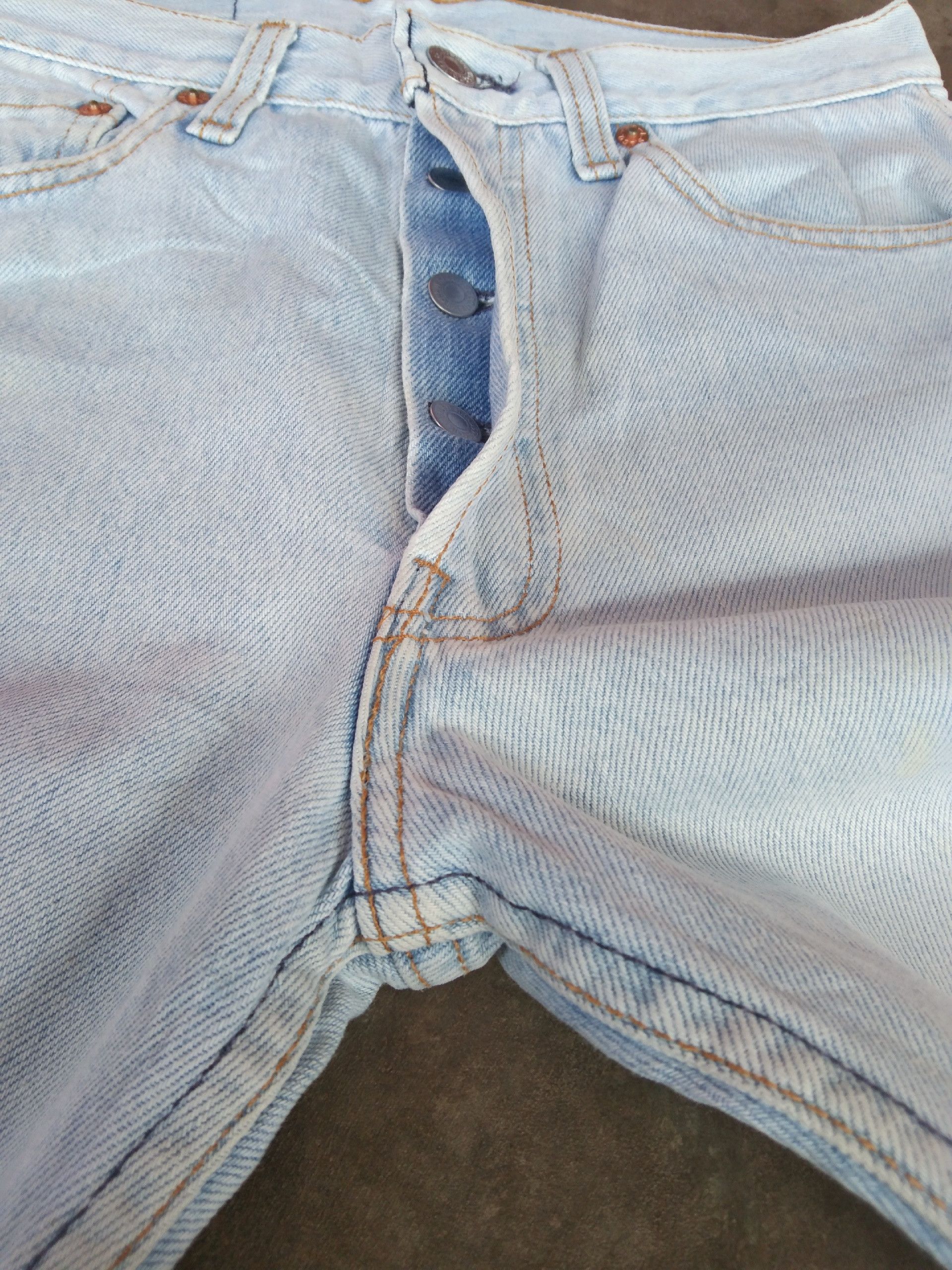Levi's 90s Vintage Levis 501 Made In USA Faded Blue Jeans 28x31 Size US 28 / EU 44 - 7 Thumbnail