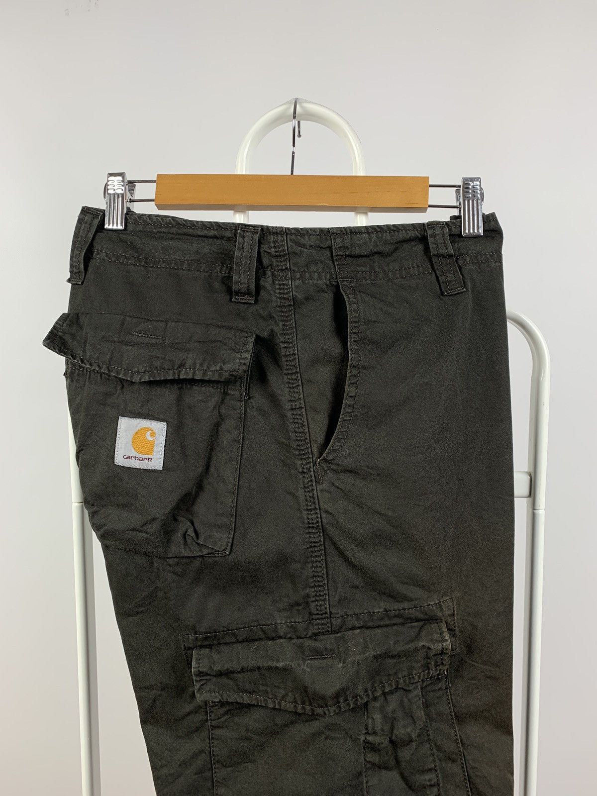 Carhartt Vintage Carhartt Sun Faded Khaki Thrift Bermuda Cargo Shorts Size US 32 / EU 48 - 7 Thumbnail