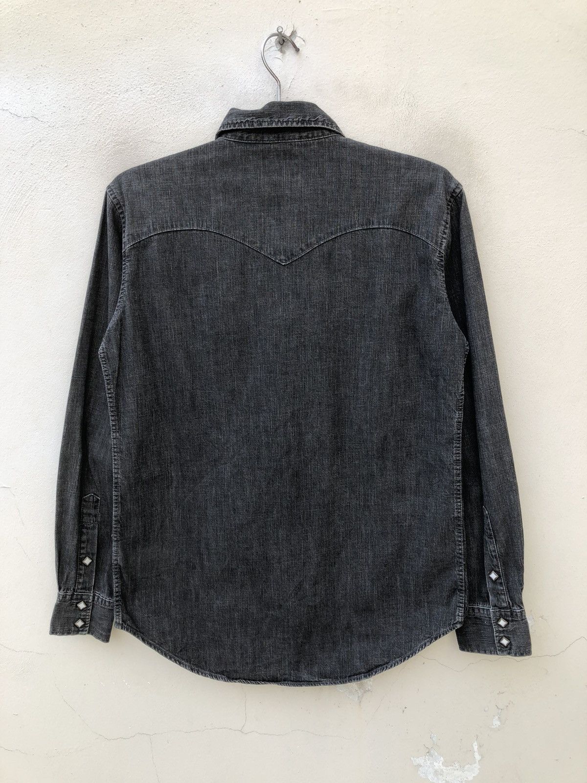 Vintage Vintage Acoustic Japan Faded Black Denim Western Shirt Size US M / EU 48-50 / 2 - 10 Thumbnail