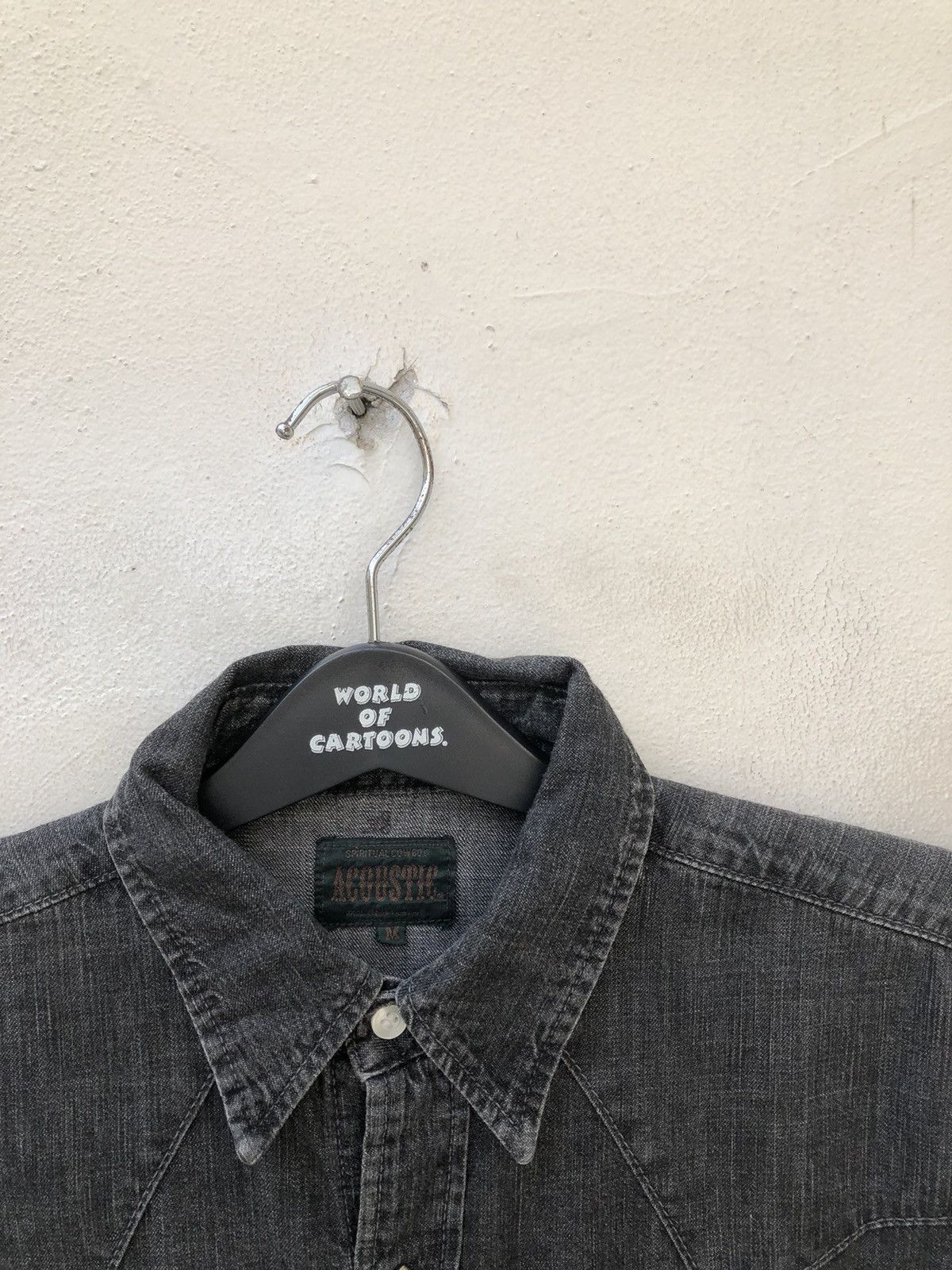 Vintage Vintage Acoustic Japan Faded Black Denim Western Shirt Size US M / EU 48-50 / 2 - 7 Thumbnail