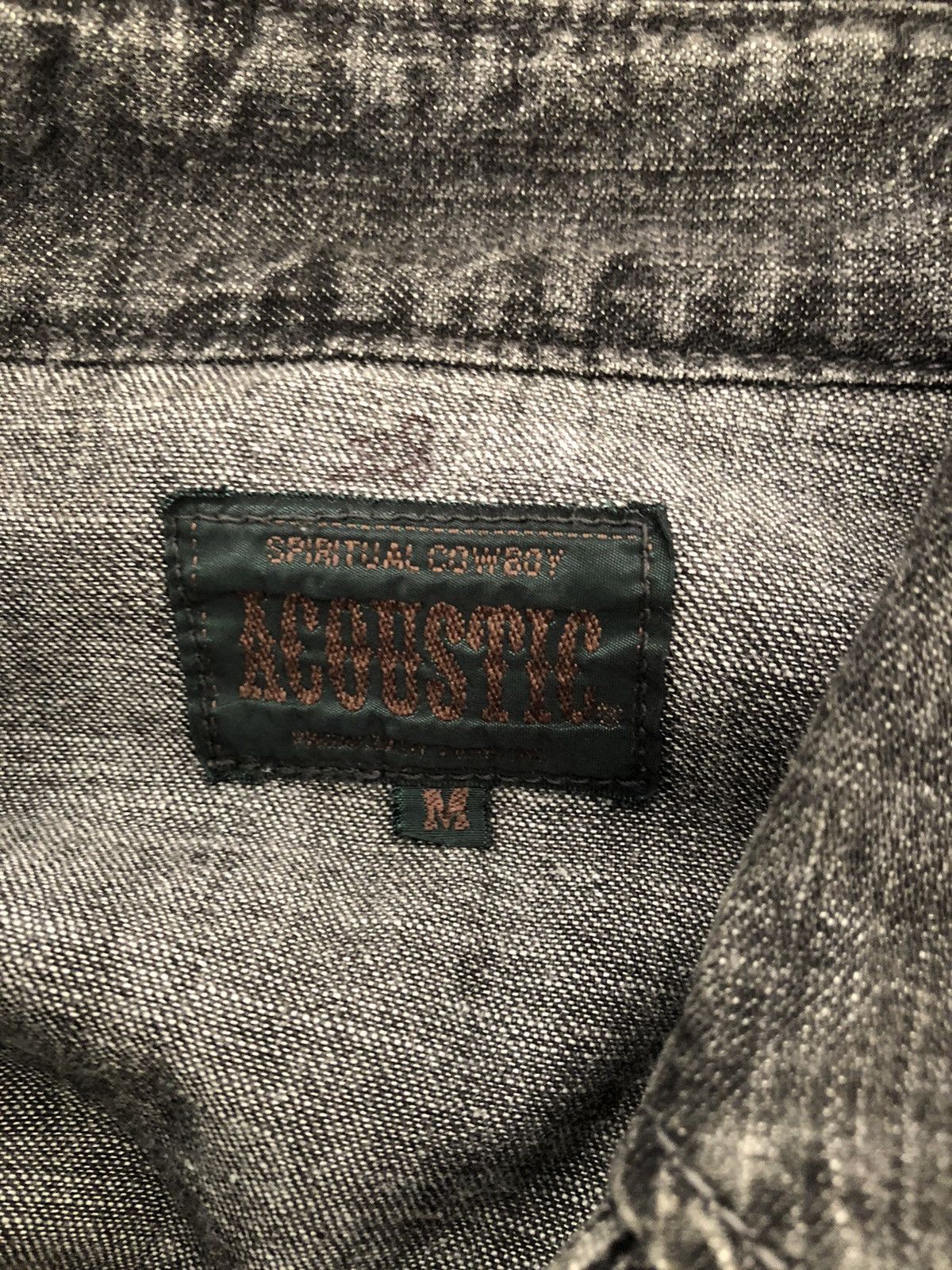 Vintage Vintage Acoustic Japan Faded Black Denim Western Shirt Size US M / EU 48-50 / 2 - 13 Thumbnail