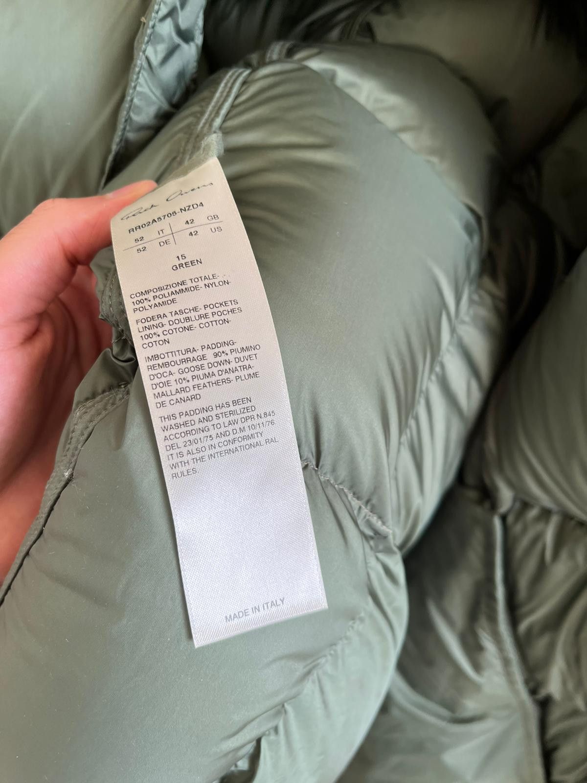 Rick Owens Duvet Jumbo Peter in Green Color Size US L / EU 52-54 / 3 - 7 Thumbnail