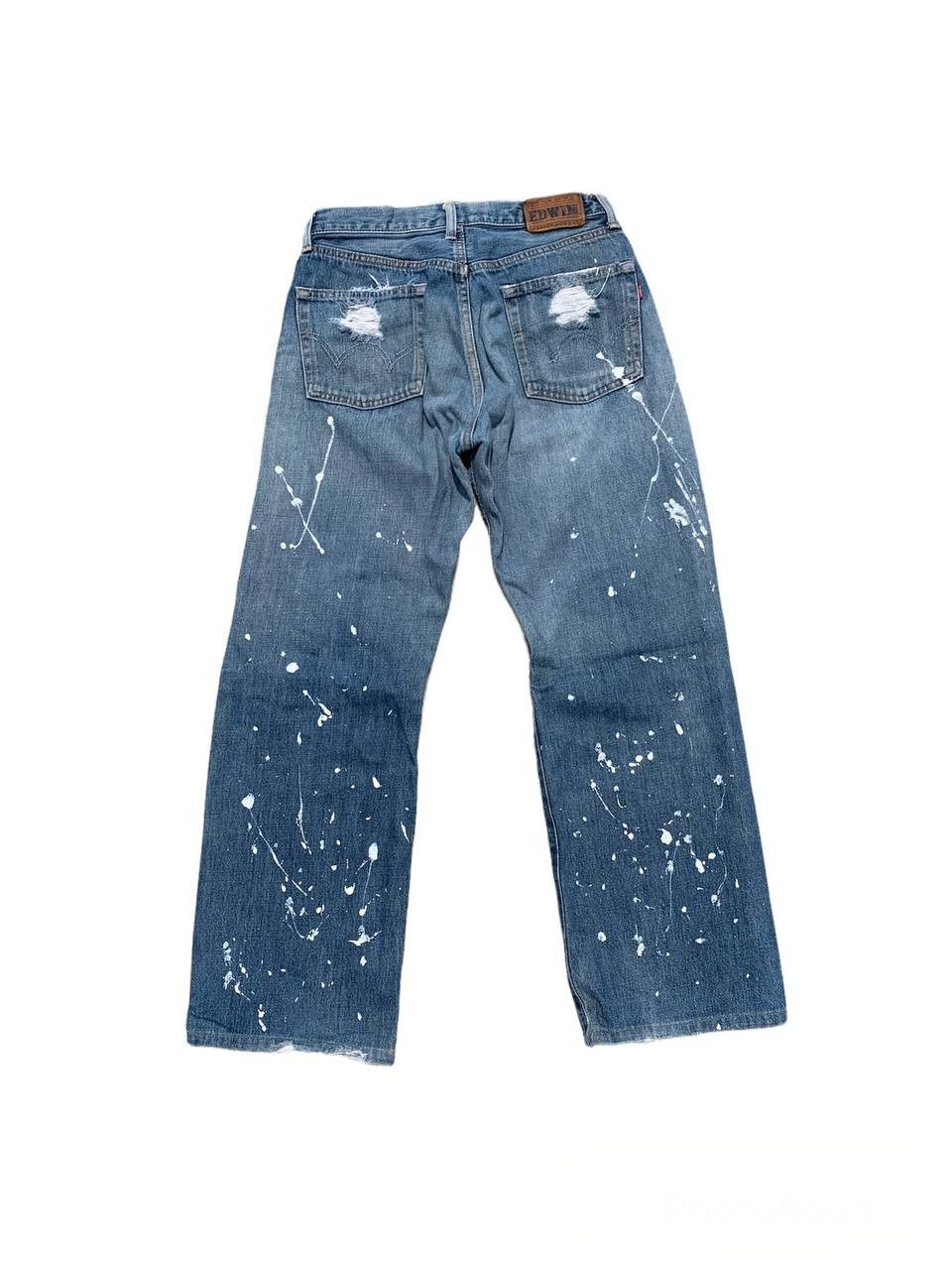 Edwin Vintage Edwin 505 Painter Distressed Ripped Selvedge Denim Size US 29 - 2 Thumbnail