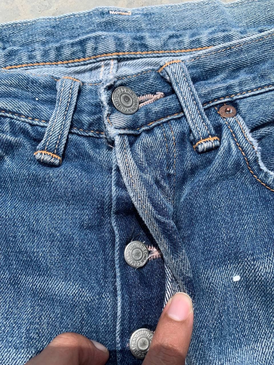 Edwin Vintage Edwin 505 Painter Distressed Ripped Selvedge Denim Size US 29 - 11 Thumbnail