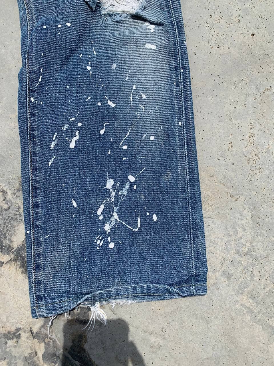 Edwin Vintage Edwin 505 Painter Distressed Ripped Selvedge Denim Size US 29 - 15 Thumbnail