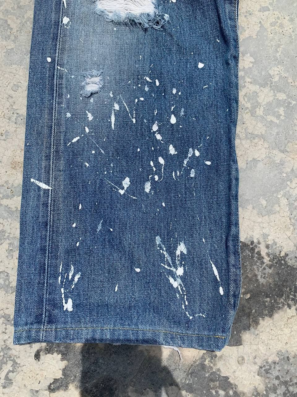 Edwin Vintage Edwin 505 Painter Distressed Ripped Selvedge Denim Size US 29 - 14 Thumbnail