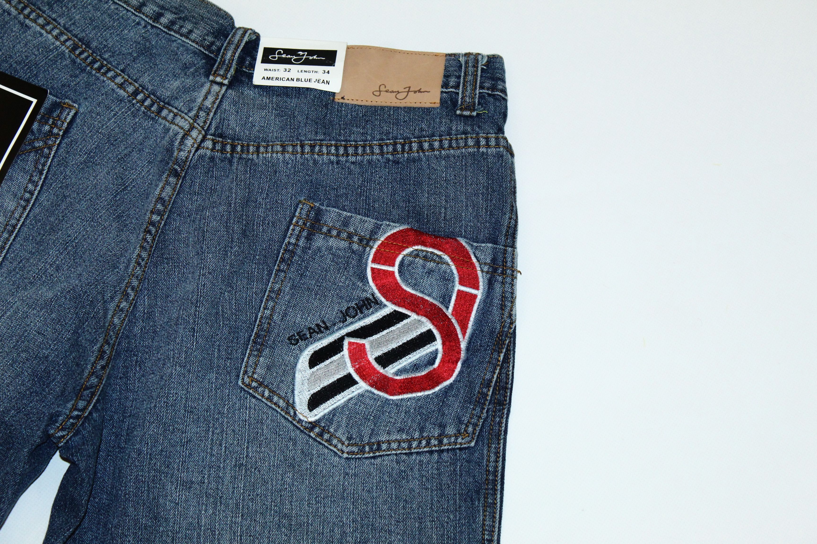Sean John 90s Sean John Stonewash Rap Baggy Denim Shorts Size US 32 / EU 48 - 6 Thumbnail