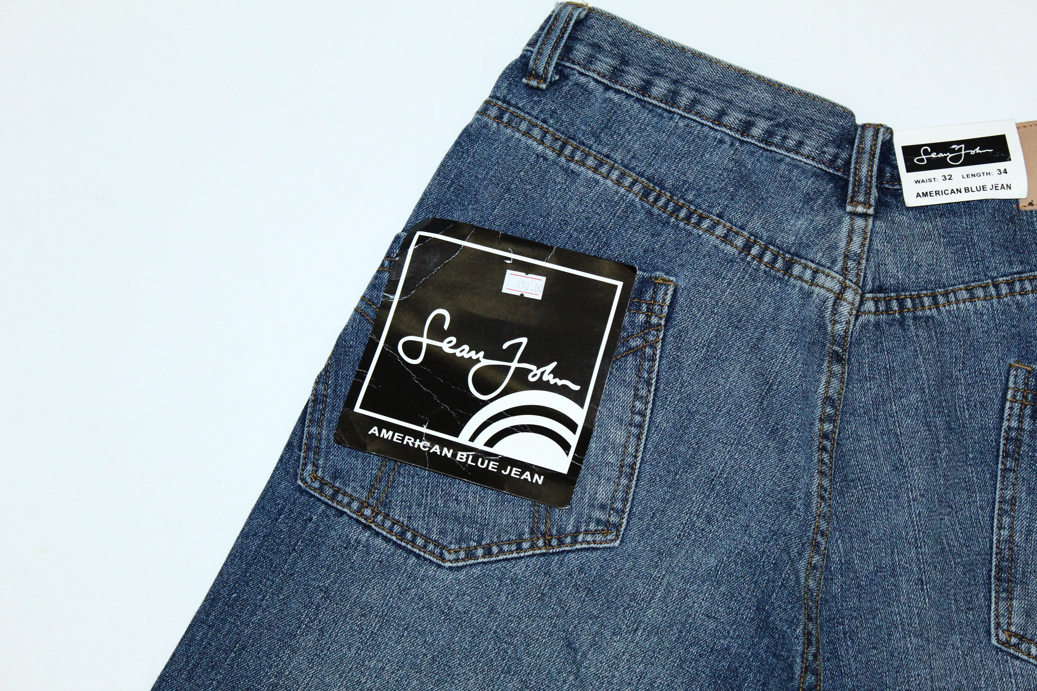 Sean John 90s Sean John Stonewash Rap Baggy Denim Shorts Size US 32 / EU 48 - 7 Thumbnail