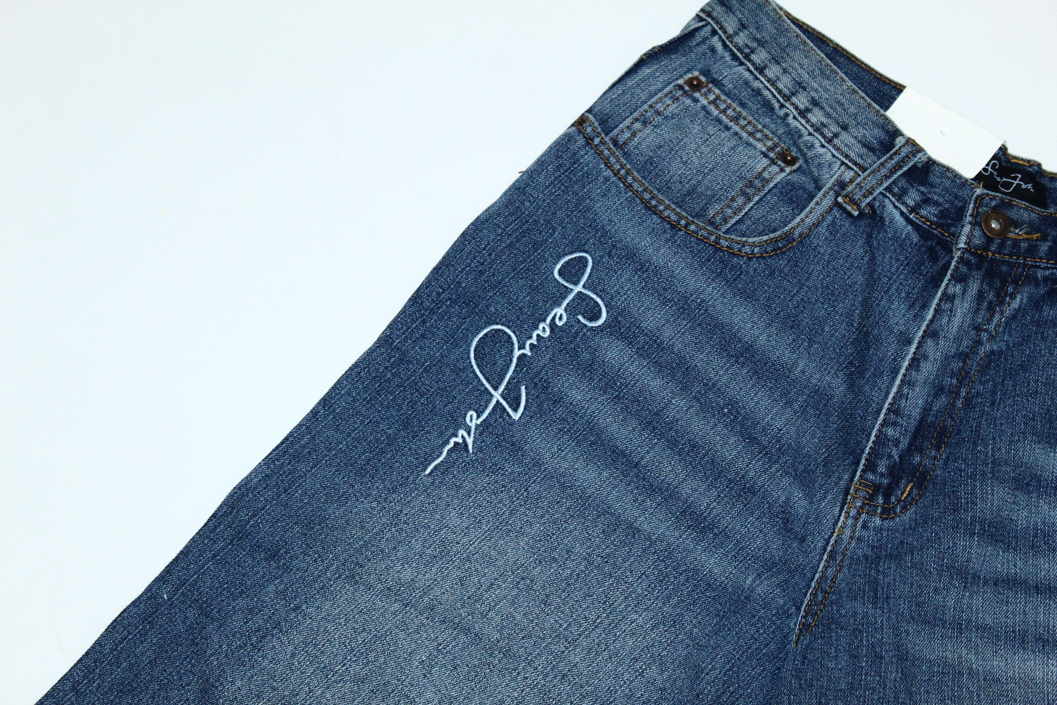 Sean John 90s Sean John Stonewash Rap Baggy Denim Shorts Size US 32 / EU 48 - 3 Thumbnail