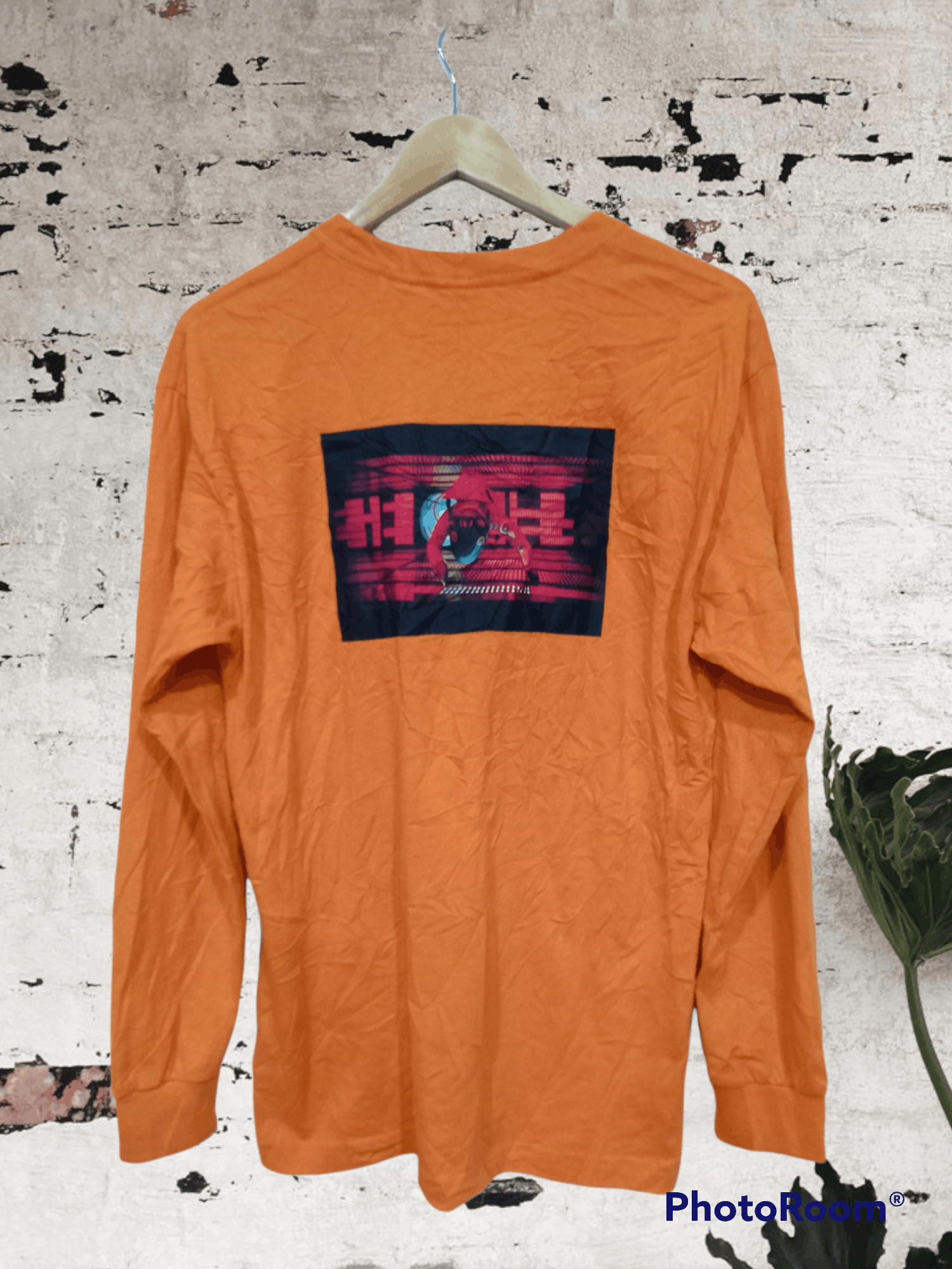 image of Gu x Movie Vintage 2001 A Space Odyssey Movie X G.u T-Shirt in Orange Mandarin, Men's (Size Small)