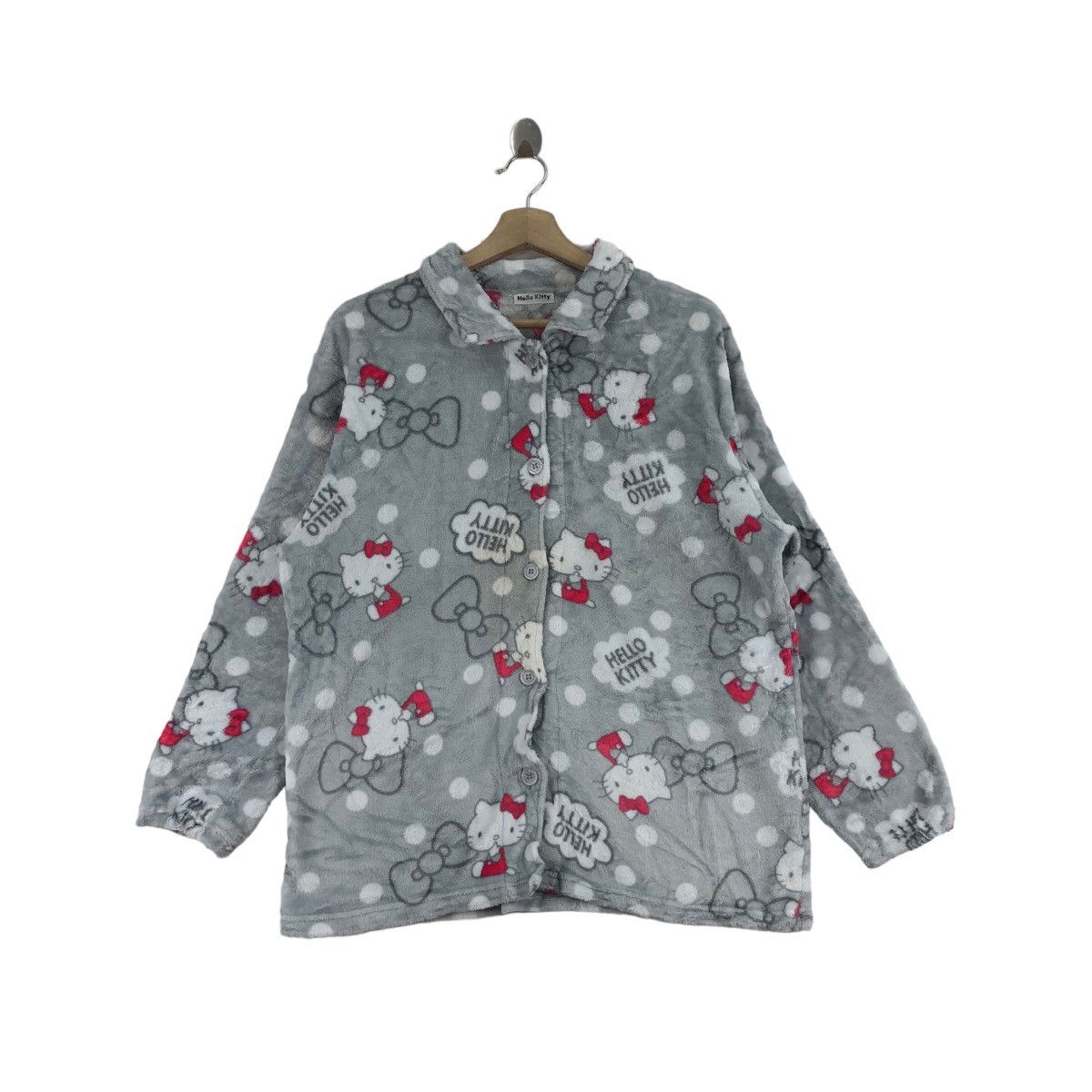 Anime Hello Kitty Fleece Sherpa Big Logo Japanese Sanrio Cartoon Size US XL / EU 56 / 4 - 1 Thumbnail