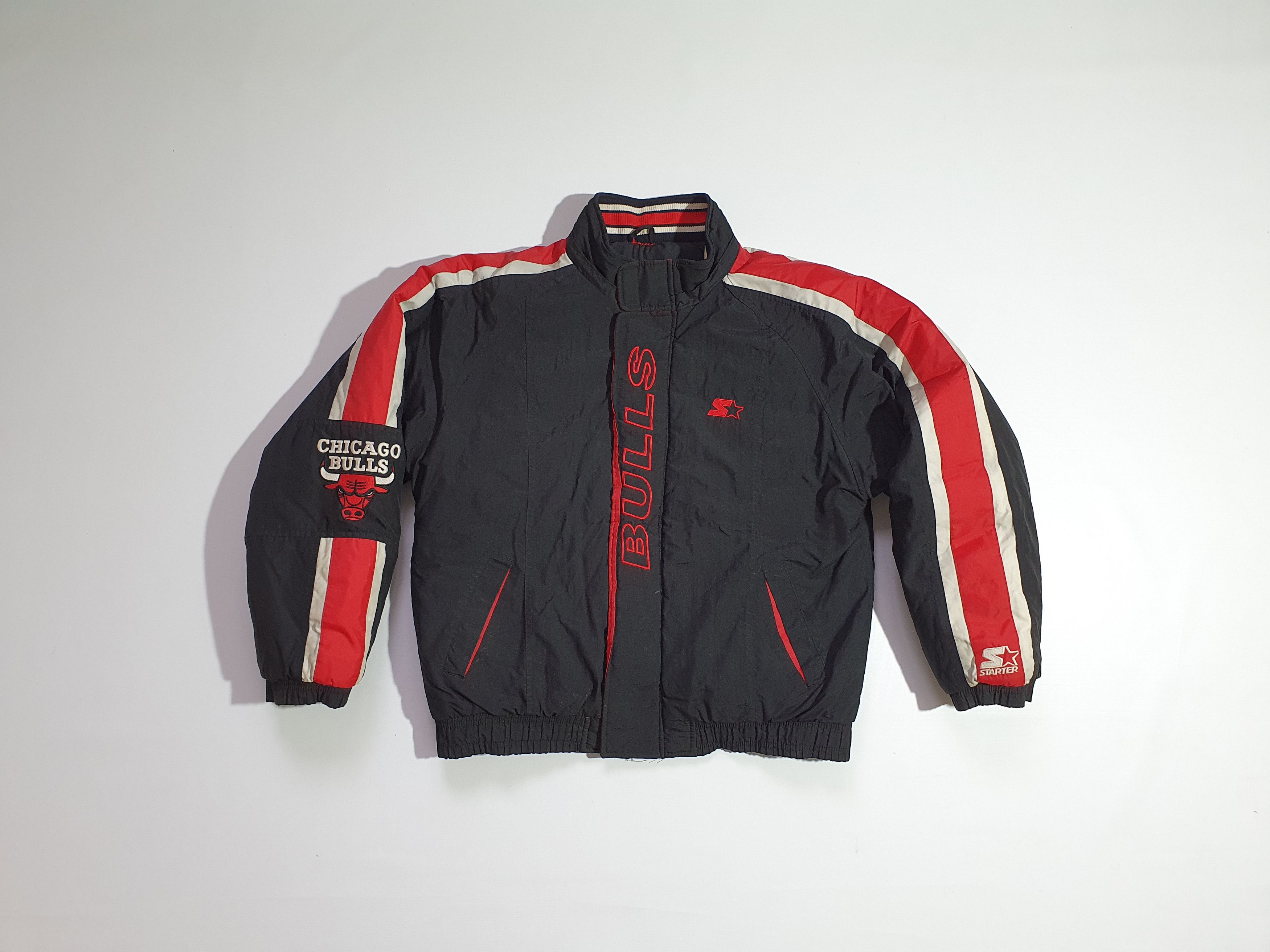 NBA × Starter 90s Vintage Chicago Bulls NBA Starter Rare Jacket Size US L / EU 52-54 / 3 - 3 Thumbnail