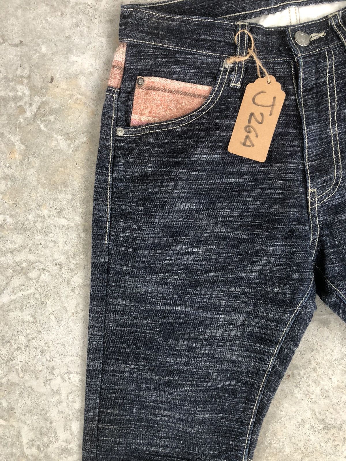 Japanese Brand Japanese Wild Khakis Striped Boro Denim Blanket Navajo Style Size US 30 / EU 46 - 6 Thumbnail