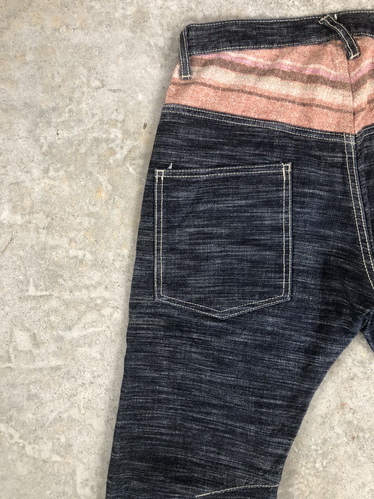 Japanese Brand Japanese Wild Khakis Striped Boro Denim Blanket Navajo Style Size US 30 / EU 46 - 11 Thumbnail