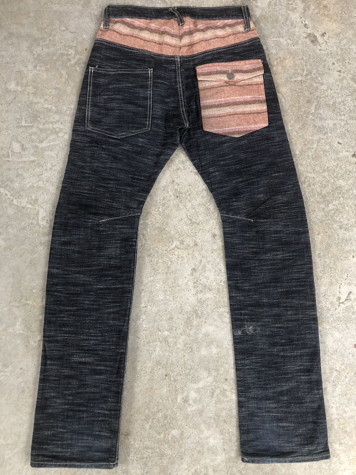 Japanese Brand Japanese Wild Khakis Striped Boro Denim Blanket Navajo Style Size US 30 / EU 46 - 1 Thumbnail