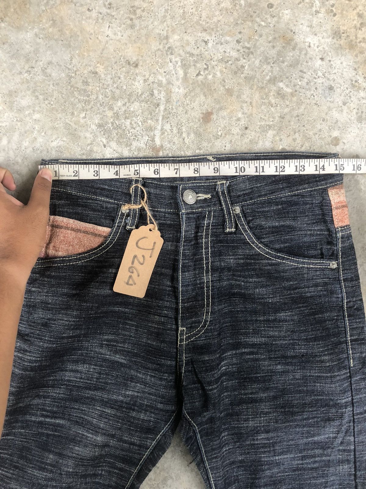 Japanese Brand Japanese Wild Khakis Striped Boro Denim Blanket Navajo Style Size US 30 / EU 46 - 14 Thumbnail